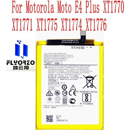 100% New High Quality 5000mAh HE50 SNN5989A Battery For Motorola Moto E4 Plus XT1770 XT1771 XT1775 XT1774 XT1776 Cell Phone