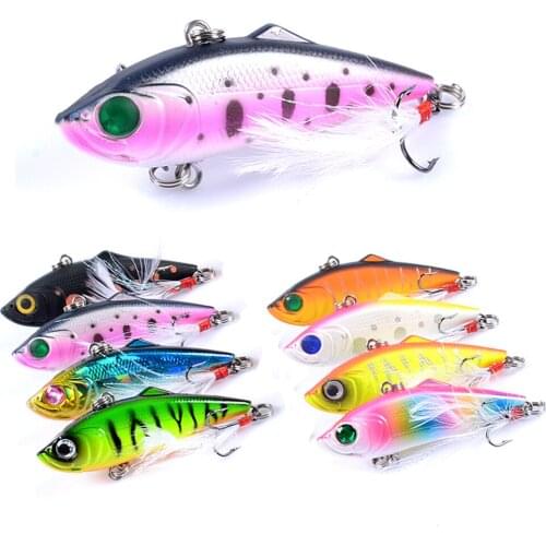 2PC 61mm11g Fishing Lure Wobblers Crank Rattling Jerkbait Vibe Vibration Bionic Fake Luya Bait Lure Set for Bass Crankbait Goods
