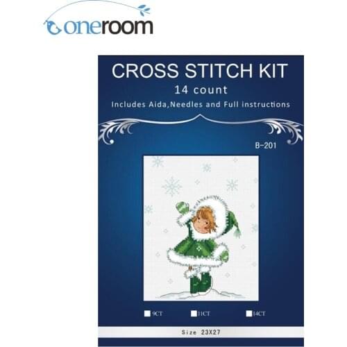 3.3usd for more discount home Decor counted 14ct white canvas similar DMC Cross Stitch kits14ct needlework Set DIY