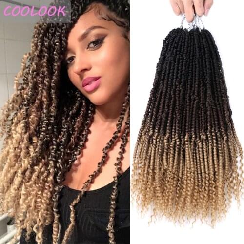Bomb Twist Crochet Hair with Curly Ends 14inch Pre Twisted Spring Twist Crochet Hair for Women Synthetic Braiding Hair Extension
