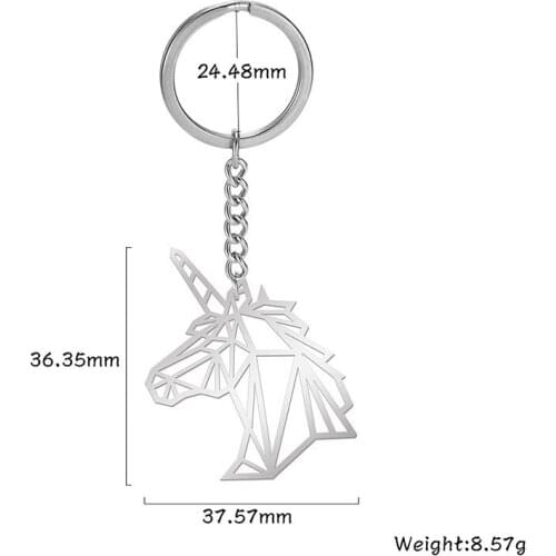 Shepherd Dog Unicorn Bear Wolf Keychain Tiger Cat Key Ring Key Holder Boyfriend Gift Stainless Steel Key Chain