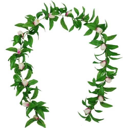 Artificial Tulip Vine Hanging Plants Garland Wedding Flowers Vines For Wedding Birthday Party Garden Home Decoration-ABUX