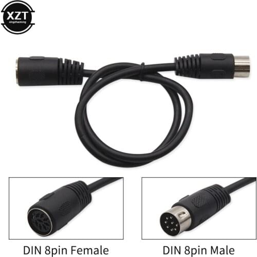 Din 8-Pins Male to Female Speaker Audio System Microphone Signal Control Extension Cable 0.5m 1.5m 3m