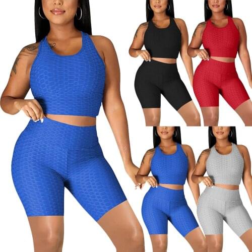 Seamless Yoga Sets For Women 2 Piece Outfits Workout Tracksuits Gym Sport Yoga Casual Jogging Top And Leggings Short Set Fitness
