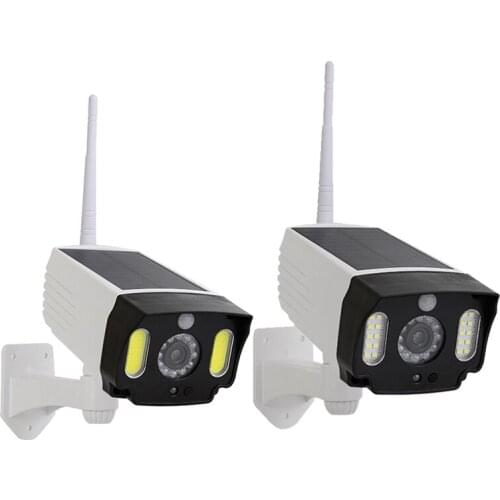 Solar Motion Sensor Light,Dummy Camera Waterproof Fake Camera Outdoor Indoor Street Spotlight Lamp Garden Wall Lamp