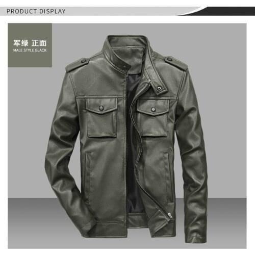 Mens Leather Jackets High Quality Classic Motorcycle Jacket Male Plus faux leather jacket men 2019 spring Drop shipping