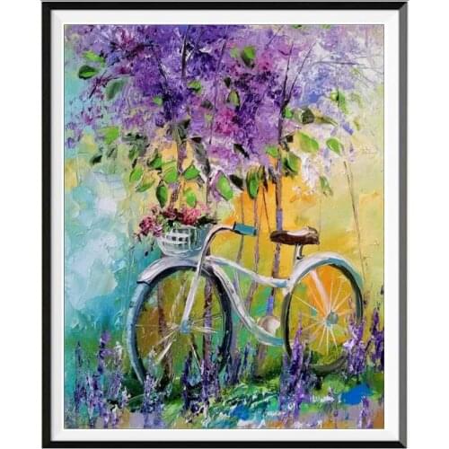 Landscape Rural Woods Beach Flowers DIY Embroidery 11CT Cross Stitch Kits Craft Needlework Set Cotton Thread Printed Sell