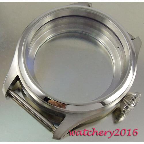 New 47mm full stainless steel case fit eta 6497 6498 movement Mens watch case