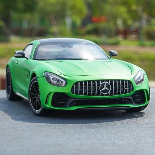 Original New 1:18 AMG GT R 2017 green/White car models for gift, toys, collection