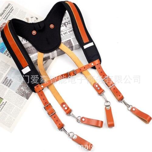 Tree Ointment Leather Tooling Suspender X-Shaped Heavy Work Tool Suspenders Can Hang Tool Bag Reducing Weight Strap Suspensório