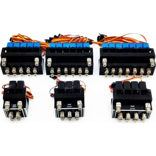 2CH/3CH/4CH/7CH Durable Hydraulic Directional Oil Valve Controller With Servo For 1/12 RC Excavator Bulldozer Loader DIY Parts