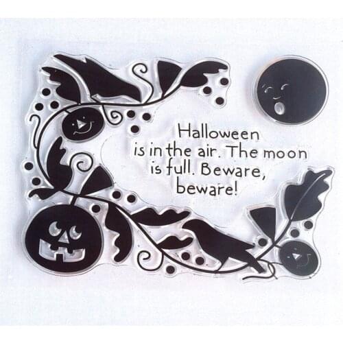 10*13 Halloween Craft Transparent Silicone Stamp for Scrapbooking Paper Cards Making DIY Photo album Decorative Clear Stamp Sheet