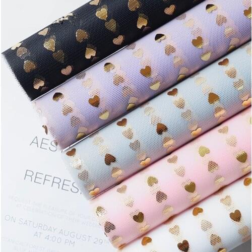 1M/Pack Heart Wrapped Yarn Scrapbook Decorate Gauze Florist Materials DIY Flowers Bouquet Gift Box Wrapping Craft Supplies Paper