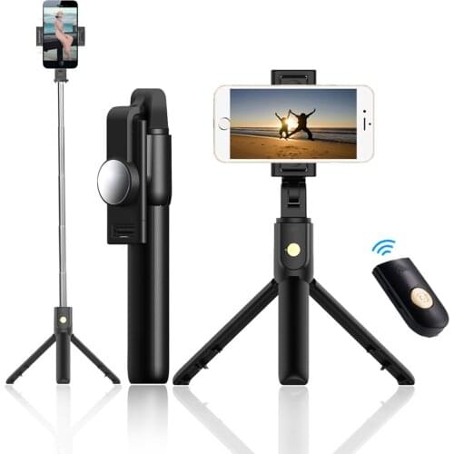 Tripod Bluetooth Selfie Stick For Cell Phone Monopod 70cm Wireless Remote Control foldable mini tripod for IOS Android Shutter