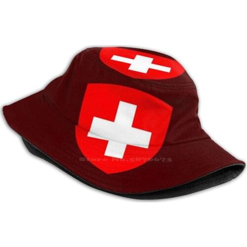 Swiss Coat Of Arms Fishing Hunting Climbing Cap Fisherman Hats Swiss Switzerland Coat Arms Flags Cool Patriotic Pattern