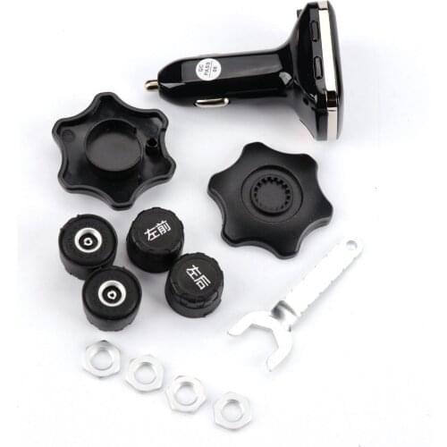 TAIHONGYU Car Tire Pressure Monitoring System Wireless LCD Display + Four External Sensor Accessories Tool