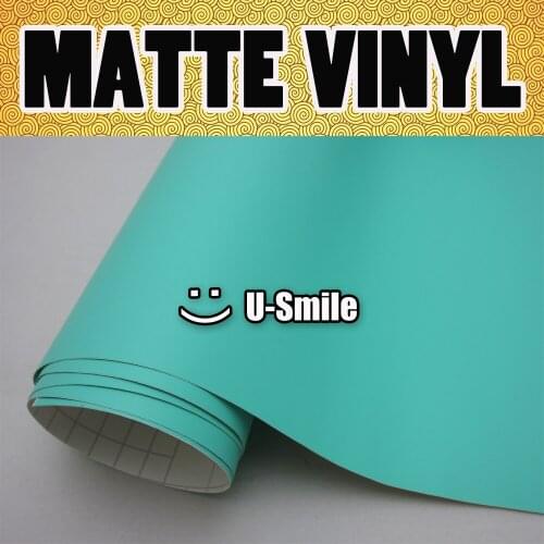 High Quality Matt Mint Green Matte Mint Vinyl Film Roll With Air Release Channels For Car Wrapping Size:1.52Mx30M (5ftx98ft)