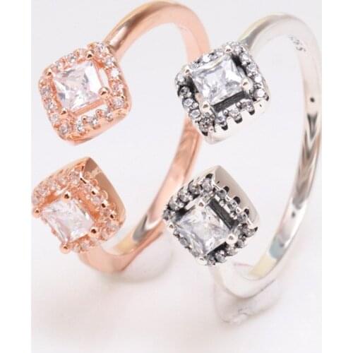 Authentic 925 Sterling Silver Simple Minimalist Open Finger Rings for Women Fashion Band Female Bijoux