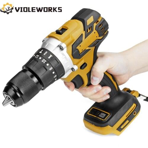 1PC 3 In 1 Brushless Electric Screwdriver Drill 20+3 Torque 13mm Cordless Impact Drill Hammer for Makita 18V Battery