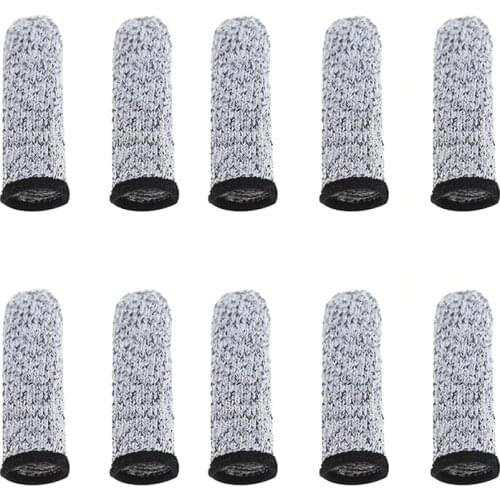 10 PCS Finger Cots Cut Resistant Protection, Extender for Kitchen, Work, Sculpture, Anti-Slip, Reusable
