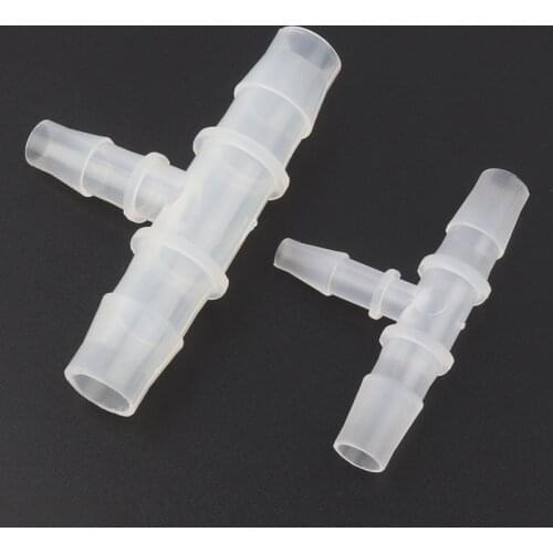100pcs 12 14mm To 4-10mm PP Reducing Tee Connectors Aquarium Fish Tank Air Pump Fittings Micro Irrigation Pagoda Hose Joints