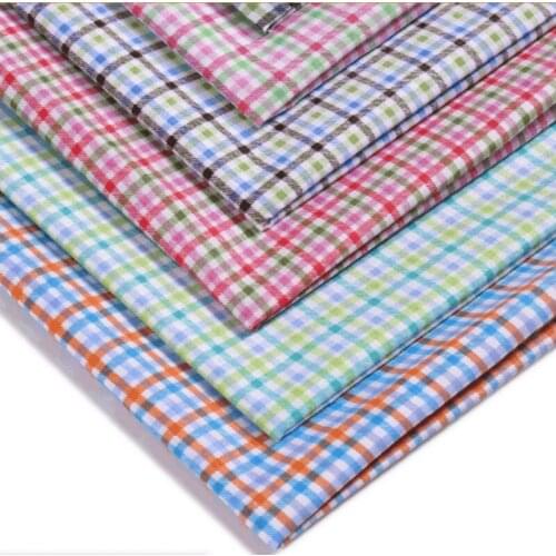 150cm*100cm Plaid Plain Weave Bedding Cotton Cloth Fabrics for Diy Sewing Printed Decorative Cloth Pillow Cushion Quilt Cover