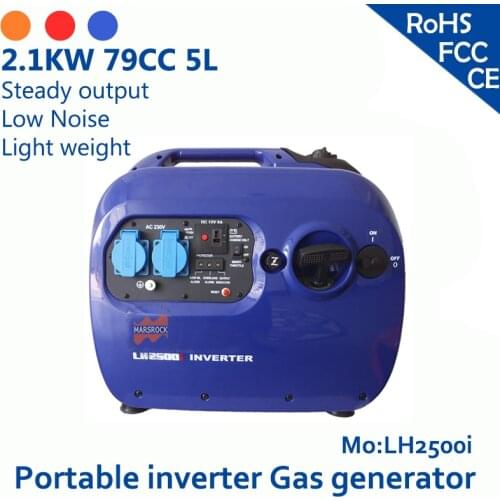 2.4KW 79cc 5L 120V or 230V simple operation easy inspection the color can be customized 8A small portable inverter gas generator