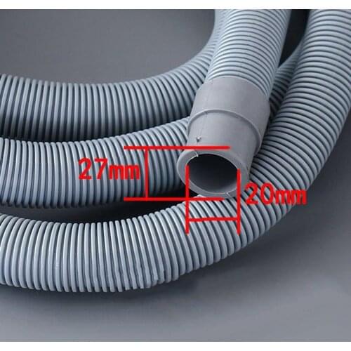 2m Universal Fully automatic drum washer washing machine hose Drain pipe Down pipe Outlet pipe Extended extension tube