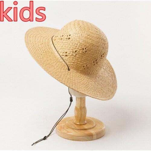 202006-HH6031 handmade paper hollow out holiday kids sun cap children leisure hat