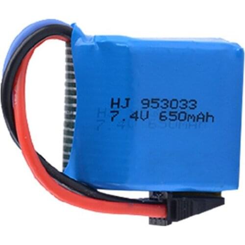 2S 7.4V 650mAh Lipo Battery SM4 Plug Connector Better than 18350 Lithum Battery for UDI001 RC High Speed Boat Parts