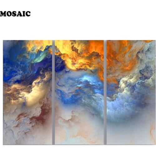 DIY Diamond Embroidery"3pcs colors unreal clouds" Full Diamond Painting Cross Stitch,5D,Needlework,Crafts,Rhinestone Mosaic