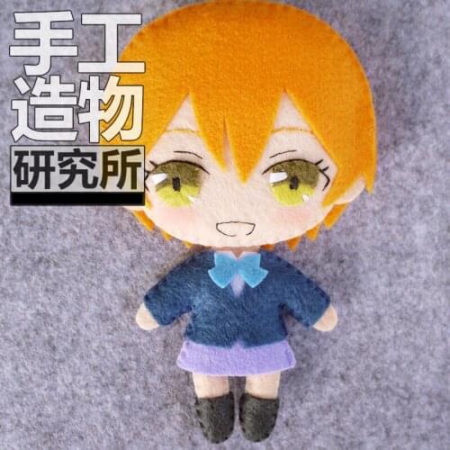 Anime Love Live Rin Hoshizora Keychain Handmade Materical Package Toys Mini Doll Stuffed Plush #5824 Children Birthday Gift