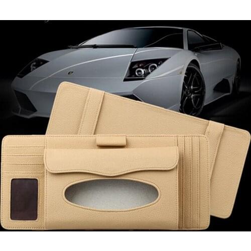 Car Organizer CD Bag Car Storage Sun Visor Tissue Box Truck Dvd Disk Card Case Organizer Bag Paper Napkin Holder