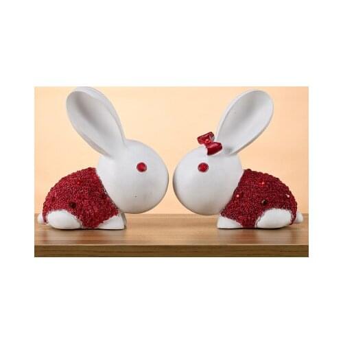 Room ornament Rabbit ornament furnishings Living room cabinets European style modern simplicit statue home decoration wedding