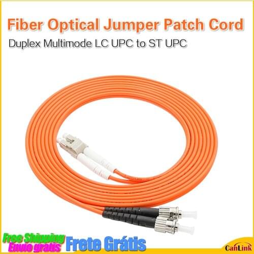 Duplex Multimode LC UPC to ST UPC Fiber Optic Optical Patch Cord Fiber Optical Jumper Patch Cord 10pcs /Lots