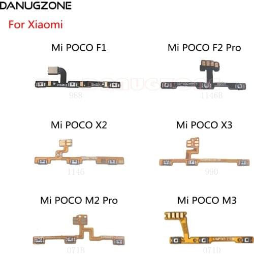 Power Button Switch Volume Button Mute On / Off Flex Cable For Xiaomi Mi POCO F2 Pro F1 Pocophone X2 X3 M2 M3