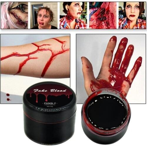 Hot Sale Halloween Makeup Fake Blood Face Body Paint Wounds Scars Cosplay Party Supplies Body Makeup Bloody Fake Face Decoration