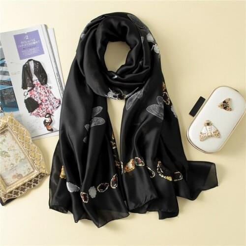 KOI LEAPING new summer woman fashion scarves silky dragonfly printing long scarf scarves headscarf hot popular girl gift