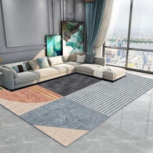Bedroom living room carpet Luxury Nordic Carpet Rug Washable Geometric Pattern Carpet Non-slip Modern Minimalist home decor