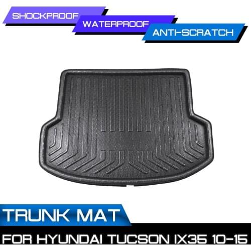 Car Rear Trunk Boot Mat Waterproof Floor Mats Carpet Anti Mud Tray Cargo Liner For Hyundai Tucson IX35 2010-2015