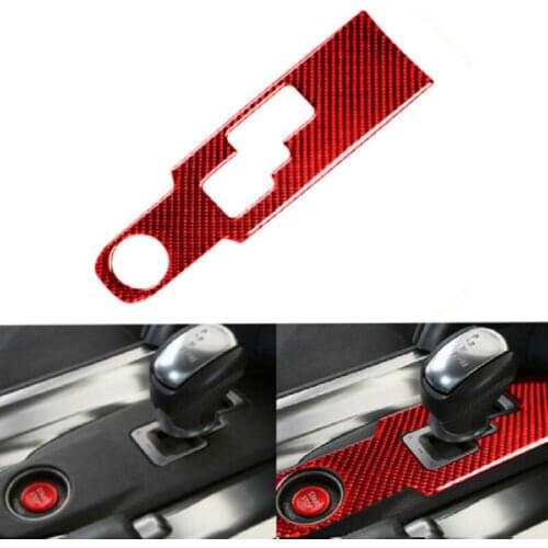 Red Carbon Fiber Car Interior Trim Gear Shift Panel Frame Cover Car Accessories Fit For Nissan GTR R35 2008-UP