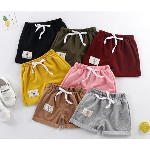 2021 Summer Shorts for Kids Cartoon Pattern Casual Clothing Elastic Waist Short Pants Childrens Bottom Cotton Baby Shorts