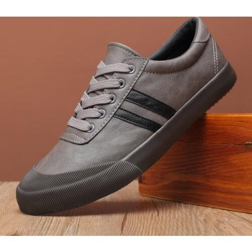 2021 New Men Shoes Leather Casual Lace-up Fashion Lace-up Leisure Flat Shoes for Man Spring Autumn Cool Loafers