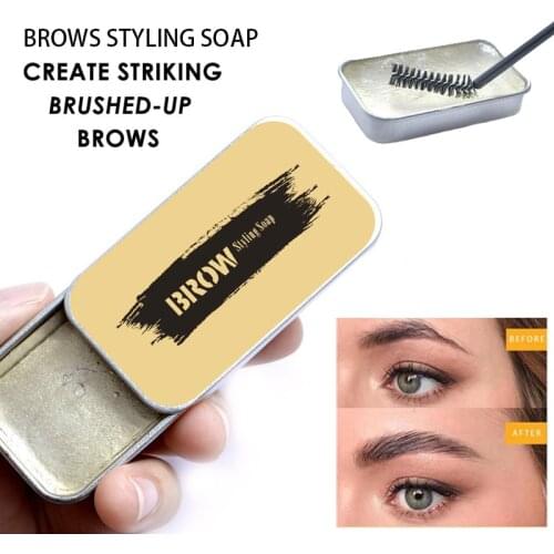 Eyebrow Soap Makeup Brows Shaping Kit Waterproof Long-Lasting 3D Feathery Wild Brow Styling Soap For Eyebrows