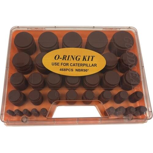 Brown NBR90 Rubber O-Ring Kit use for Excavator CATERPILLAR 468pcs O-Ring Assortment kit