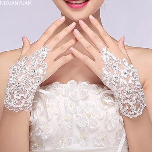 NIXUANYUAN Wedding Lace Gloves