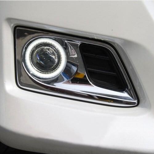 New Innovative COB or LED Angel Eye daytime running light + halogen Fog Light Projector Lens for TOYOTA Alfa