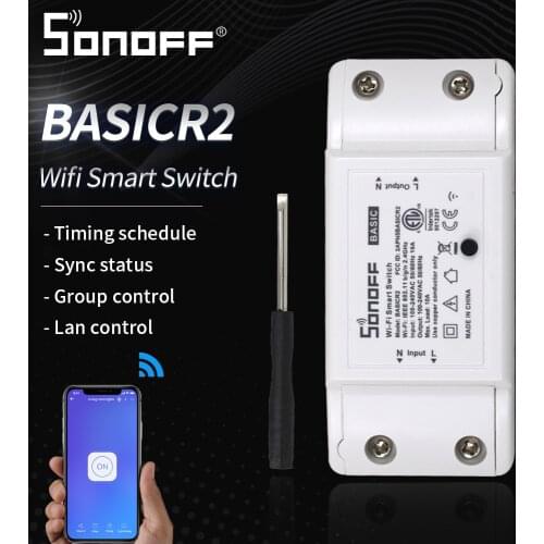 New Sonoff Basic Wifi Switch 220V Relay Module DIY Timing Wireless Smart Switch Light Intelligent Linkage Smart Home For eWeLink