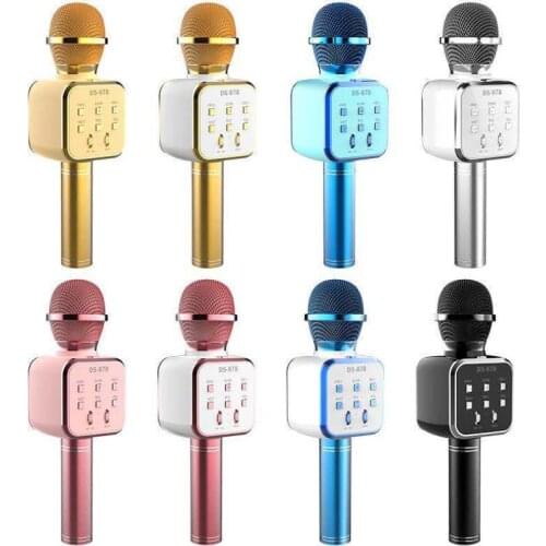 New DS878 wireless Bluetooth K Song Microphone Integrated with audio Built in HIFI Speaker For iPhone Android Mobile Phone