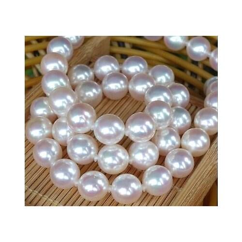 Huge 18INCH 11-12MM NATURAL SOUTH SEA WHITE round PEARL NECKLACE